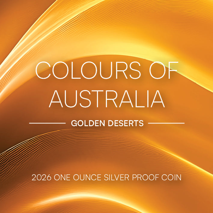 2026 1oz Colours of Australia Golden Deserts Coloured Silver Proof Coin