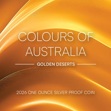2026 1oz Colours of Australia Golden Deserts Coloured Silver Proof Coin
