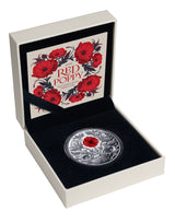 2026 2oz Red Poppy Window Coloured Silver Proof Coin