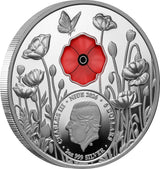 2026 2oz Red Poppy Window Coloured Silver Proof Coin