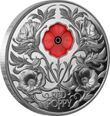 2026 2oz Red Poppy Window Coloured Silver Proof Coin
