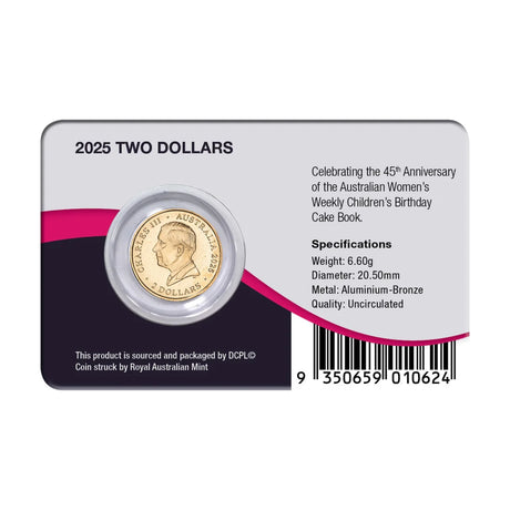 Australia Women’s Weekly Birthday Cake 2025 $2 AlBr Coin Pack