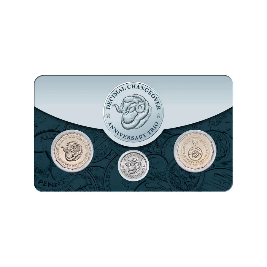 Decimal Changeover Anniversary Trio Coin Set