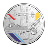 2026 20c 1941 Service Amid Strife North Africa & Middle East Coloured Uncirculated Coin Card