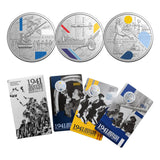 2026 20c 1941 Service Amid Strife Coloured Uncirculated 3 Coin Set
