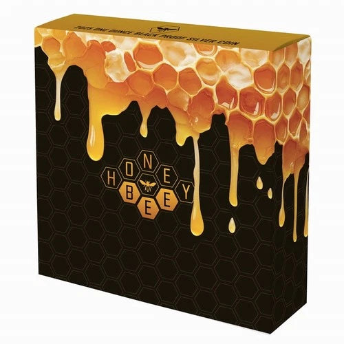 2025 $1 1oz Honey Bee Gilded Black Silver Proof Coin