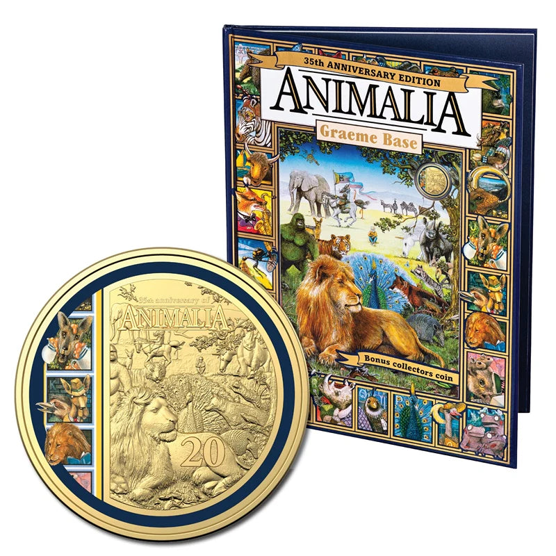 2021 20c Animalia Gold Plated with Hardcover Book