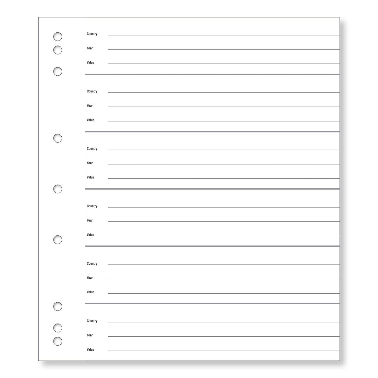 Renniks Coin Album Pages 30 Pocket 10 Pack