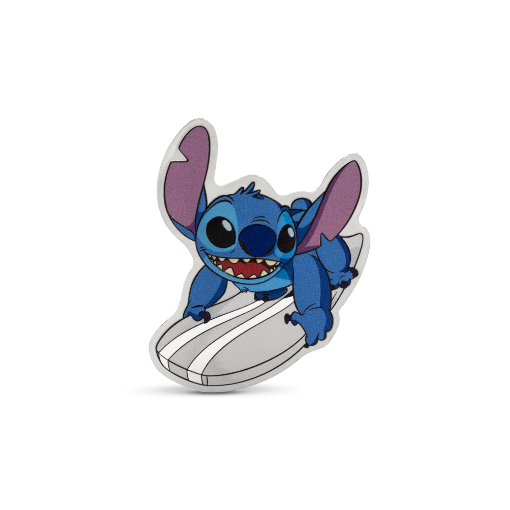 Disney Stitch - Surf's Up 2025 1oz Silver Coloured Coin