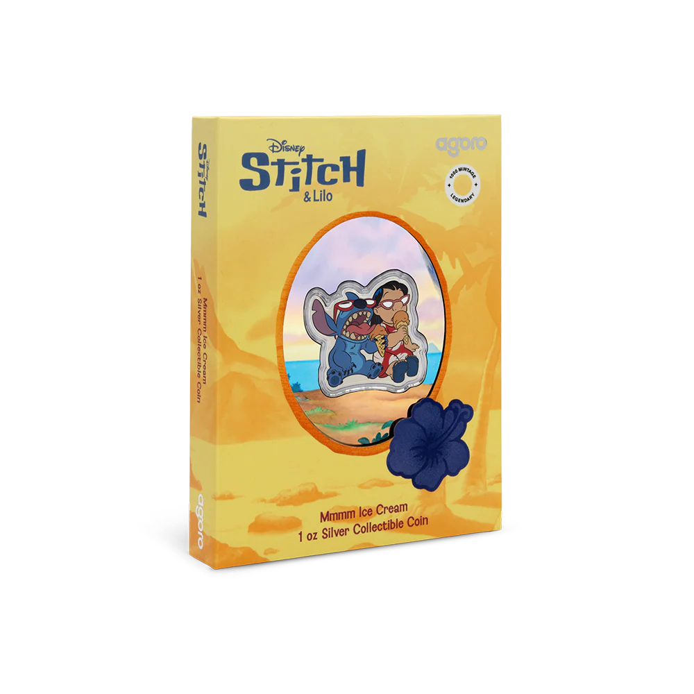 Disney Stitch - Mmmm Ice Cream 2025 1oz Silver Coloured Coin