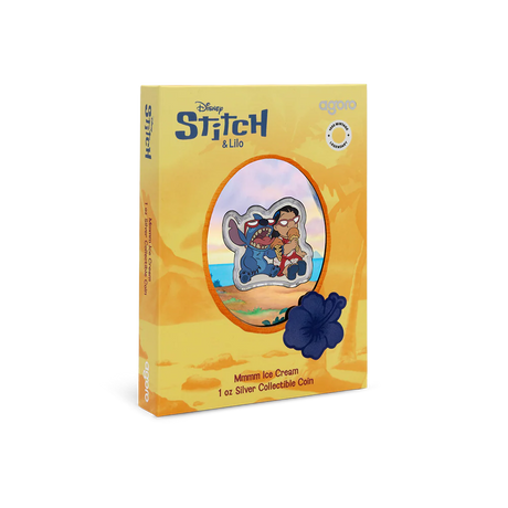 Disney Stitch - Mmmm Ice Cream 2025 1oz Silver Coloured Coin