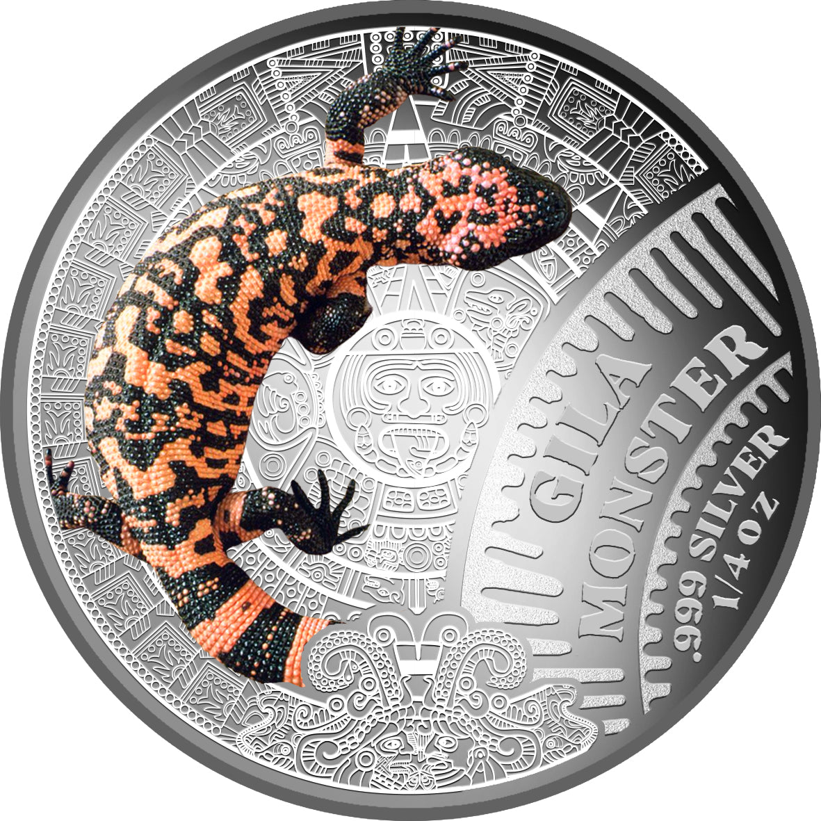 2026 1/4oz Cameroon Cinco Grandes Gila Monster Silver Coloured Proof Coin