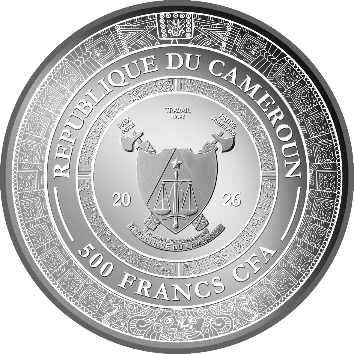 2026 1/4oz Cameroon Cinco Grandes Gila Monster Silver Coloured Proof Coin