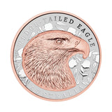 2026 1oz Native Impressions: Wedge-Tailed Eagle Silver Super Incused Rose Gold Coin