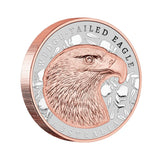 2026 1oz Native Impressions: Wedge-Tailed Eagle Silver Super Incused Rose Gold Coin