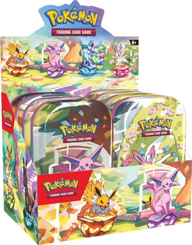 Scarlet & Violet 8.5 Prismatic Evolutions Mini Tin (Pokemon TCG) (Case of 8)