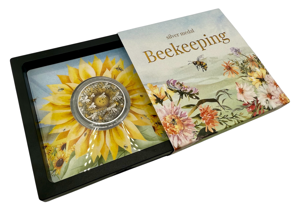Beekeeping 2025 1oz Silver Medal