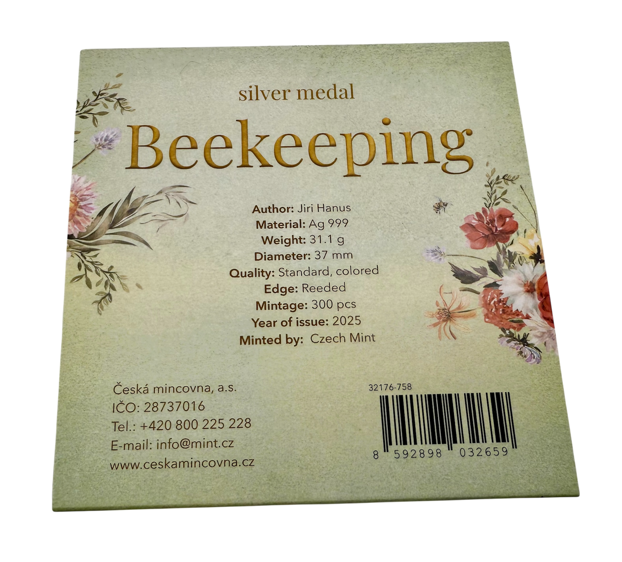 Beekeeping 2025 1oz Silver Medal