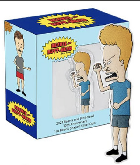 Beavis & Butt-Head 30th Anniversary - Beavis 2023 1oz Shaped Silver Coin
