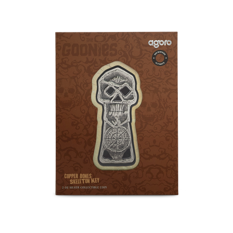 The Goonies -  Copper Bones Skeleton Key 2025 2oz Silver Antiqued Coin