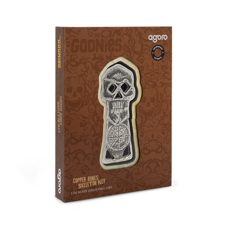 The Goonies -  Copper Bones Skeleton Key 2025 2oz Silver Antiqued Coin