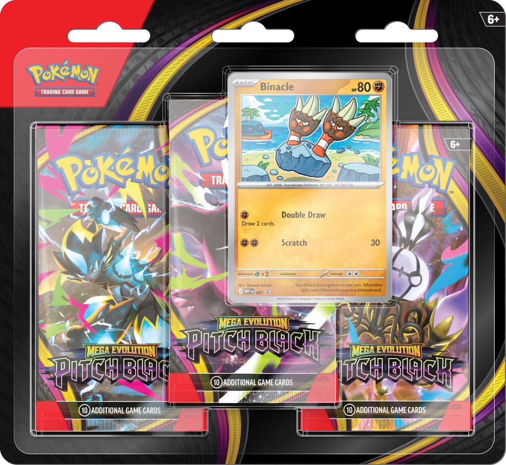 Mega Evolution—Pitch Black Three-Booster Blister (Pokemon TCG)