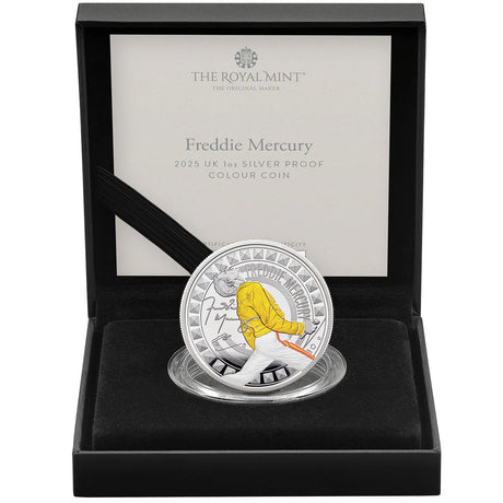 2025 UK £2 Music Legends - Freddie Mercury 1oz Silver Proof Colour Coin