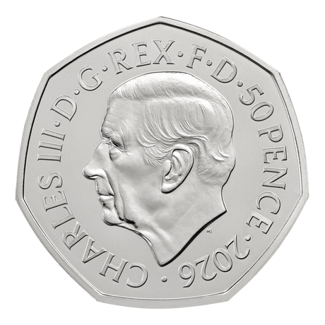 2026 UK 50p 50 Years of Aardman Brilliant Uncirculated Coin