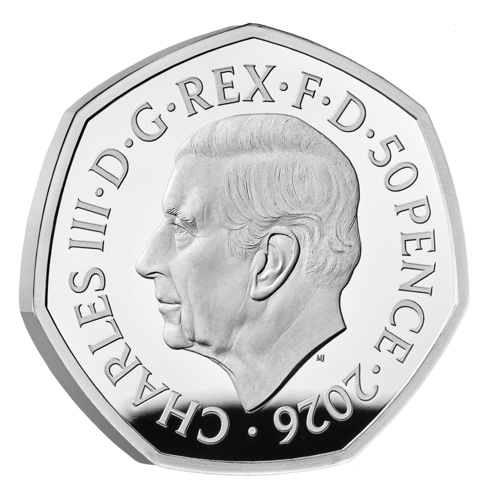 2026 UK 50p 50 Years of Aardman Coloured Silver Proof Coin