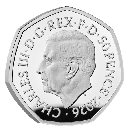 2026 UK 50p 50 Years of Aardman Coloured Silver Proof Coin
