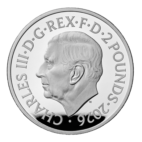 2026 £2 Music Legends Pink Floyd 1oz Silver Proof Colour Coin