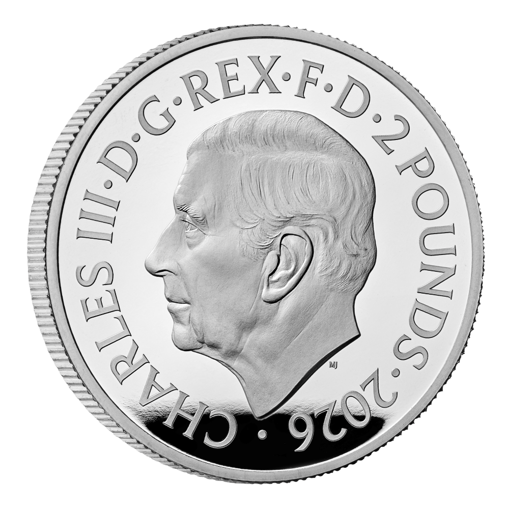 2026 £2 Music Legends Pink Floyd 1oz Silver Proof Colour Coin