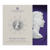 Portraits of a Queen Elizabeth II - The First Effigy (Mary Gillick) £5 Brilliant Uncirculated Coin