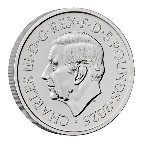Portraits of a Queen Elizabeth II - The First Effigy (Mary Gillick) £5 Brilliant Uncirculated Coin