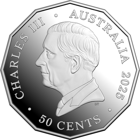 Christmas Festive Florals 2025 50c Coloured Fine Silver Proof Coin
