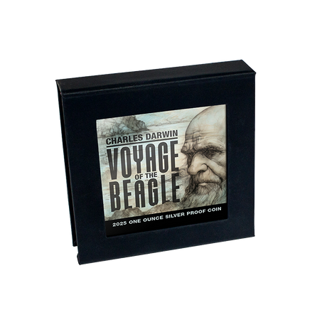 Charles Darwin & The Voyage Of The HMS Beagle 2025 1oz Silver Proof Coin