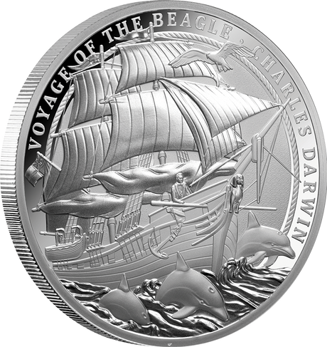 Charles Darwin & The Voyage Of The HMS Beagle 2025 1oz Silver Proof Coin