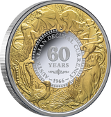 2026 1oz Decimal Currency 60th Anniversary Gold-plated Silver Proof Coin