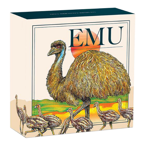 2026 1oz Australian Emu Silver Coloured Coin