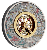Ferris Wheel 2025 2oz Silver Antiqued Coloured Coin