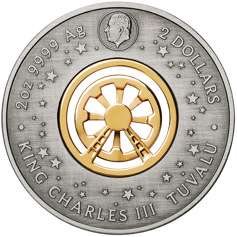 Ferris Wheel 2025 2oz Silver Antiqued Coloured Coin