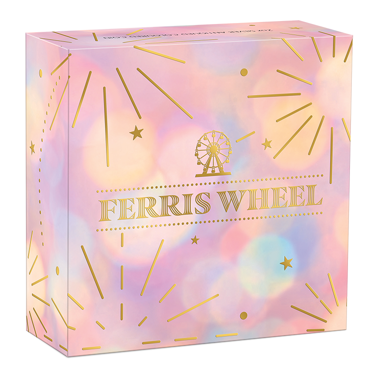 Ferris Wheel 2025 2oz Silver Antiqued Coloured Coin