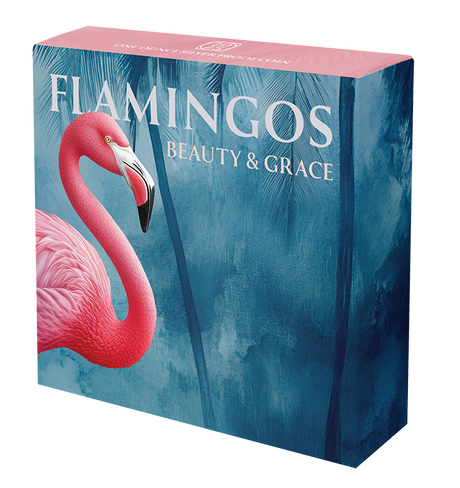 Pink Flamingo 2025 1oz Rose Gold Plated Silver Proof Coin