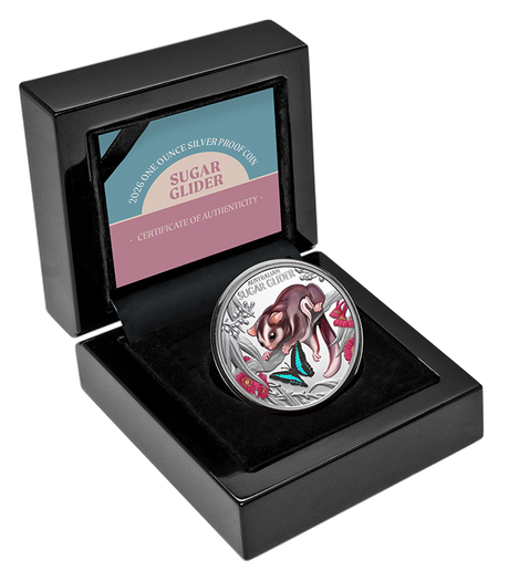 2026 1oz Baby Sugar Glider Coloured Silver Proof Coin