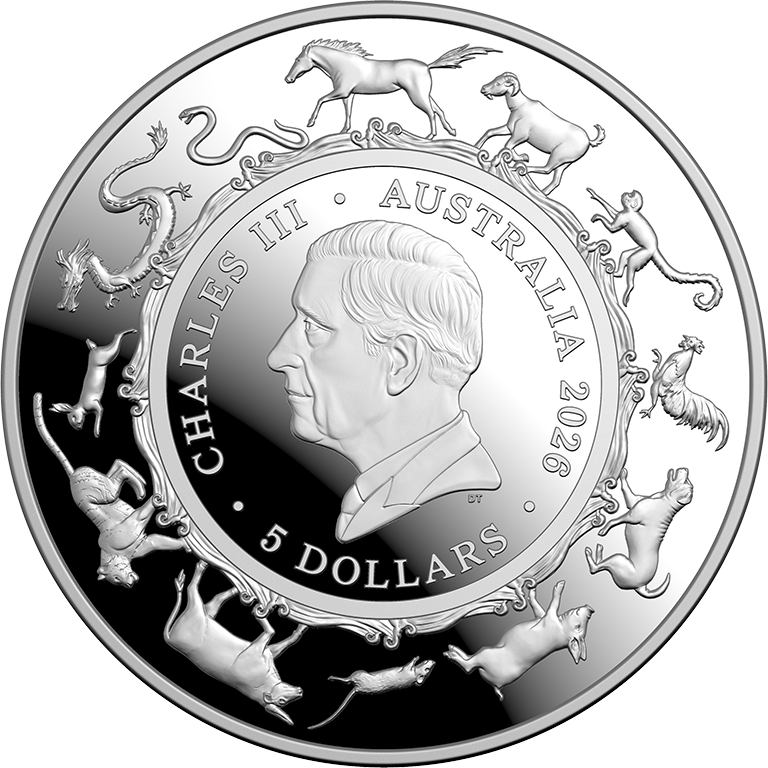 Lunar Series Year of the Horse 2026 $5 1oz Domed Silver Proof Coin
