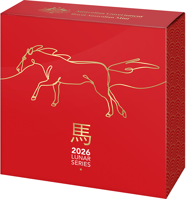 Lunar Series Year of the Horse 2026 $5 1oz Domed Silver Proof Coin