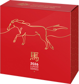 Lunar Series Year of the Horse 2026 $5 1oz Domed Silver Proof Coin