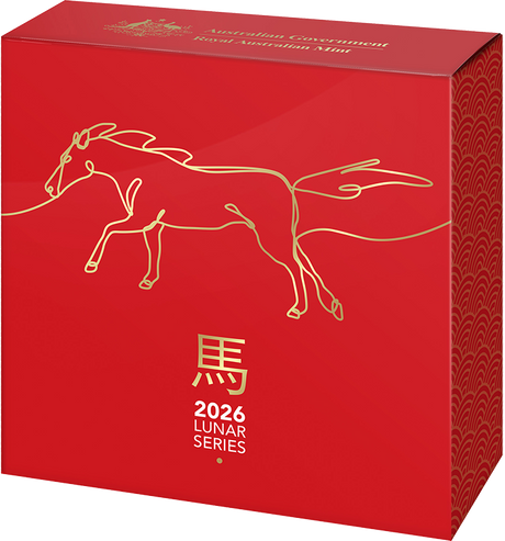 2026 1oz Lunar Series Year of the Horse Domed Fine Silver Proof Coin