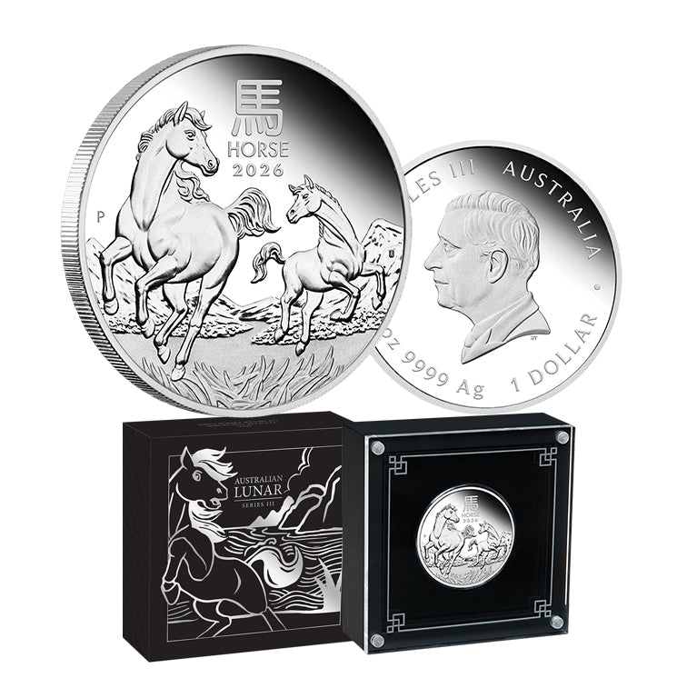 Australian Lunar Series III 2026 Year of the Horse 1oz Silver Proof Coin