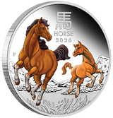 Australian Lunar Series III Year Of The Horse 2026 1oz Silver Proof Coloured Coin